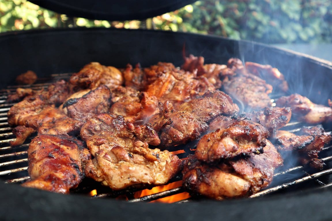 Pulled chicken kamado shop